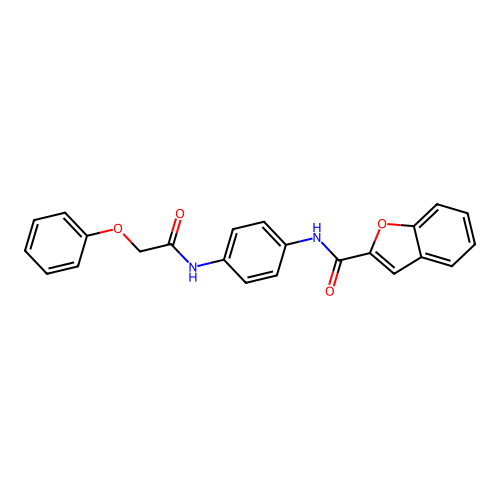 N-[4-[(2-phenoxyacetyl)amino]phenyl]-1-benzofuran-2-carboxamide structure