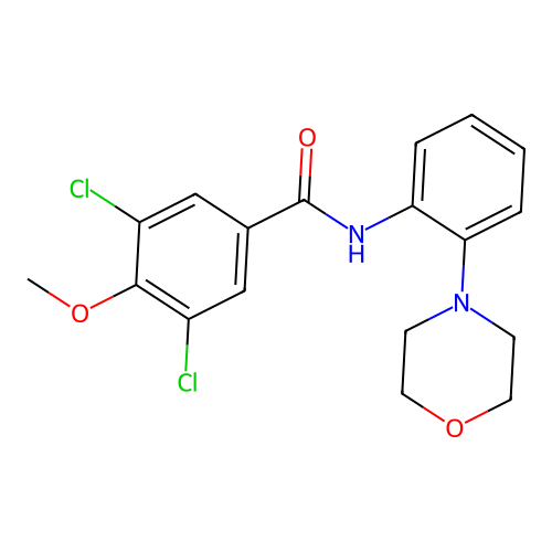 3,5-dichloro-4-methoxy-N-(2-morpholin-4-ylphenyl)benzamide structure