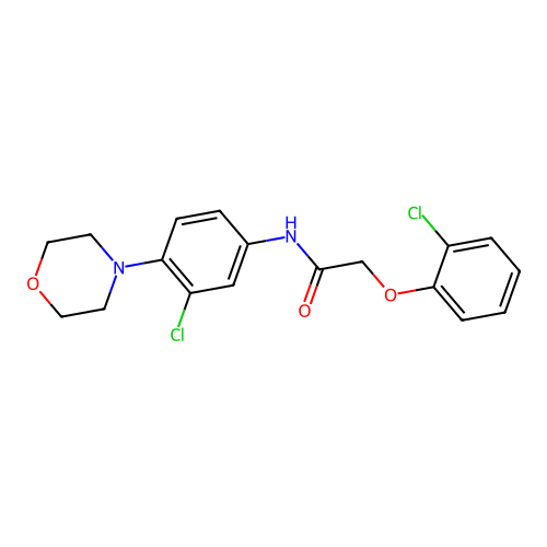 N-(3-chloro-4-morpholin-4-ylphenyl)-2-(2-chlorophenoxy)acetamide structure