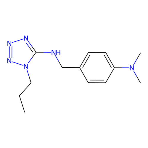 (4-Dimethylamino-benzyl)-(1-propyl-1H-tetrazol-5-yl)-amine structure