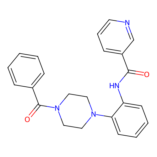 N-[2-(4-benzoylpiperazin-1-yl)phenyl]pyridine-3-carboxamide structure