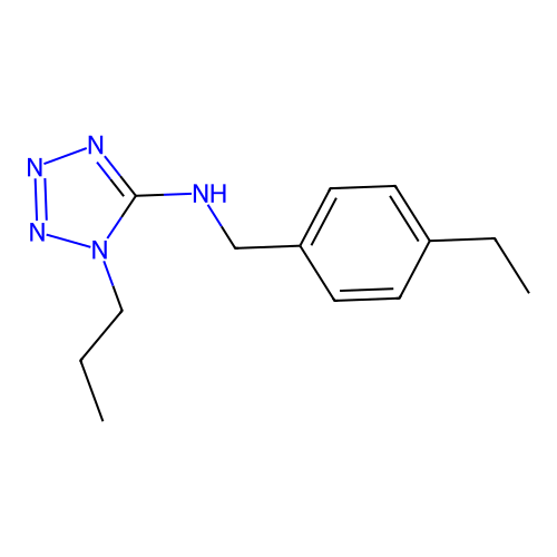 N-(4-ethylbenzyl)-1-propyl-1H-tetrazol-5-amine structure