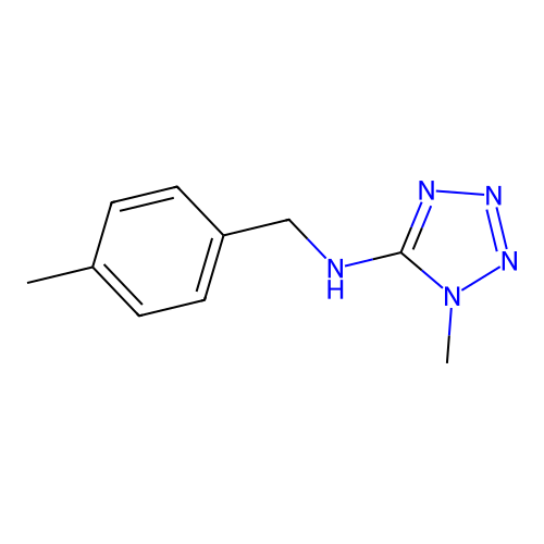 1-methyl-N-(4-methylbenzyl)-1H-tetrazol-5-amine structure