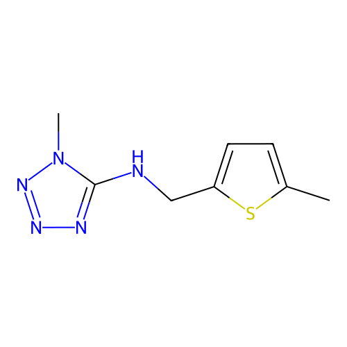 1-methyl-N-[(5-methylthiophen-2-yl)methyl]tetrazol-5-amine structure
