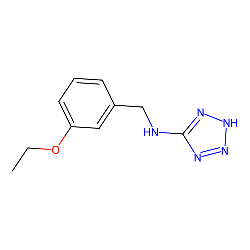 N-[(3-ethoxyphenyl)methyl]-2H-tetrazol-5-amine structure