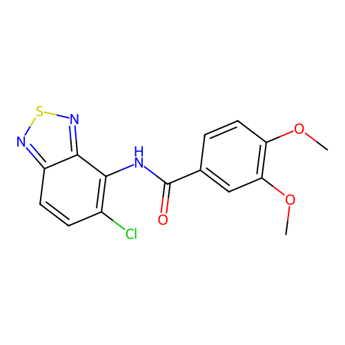 N-(5-chloro-2,1,3-benzothiadiazol-4-yl)-3,4-dimethoxybenzamide structure