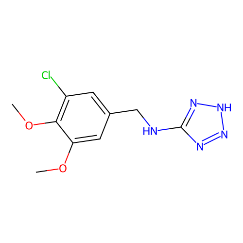N-(3-chloro-4,5-dimethoxybenzyl)-1H-tetrazol-5-amine structure