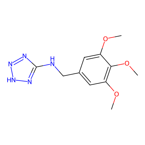 N-(3,4,5-trimethoxybenzyl)-2H-tetrazol-5-amine structure