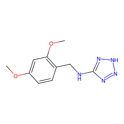 N-(2,4-dimethoxybenzyl)-1H-tetrazol-5-amine structure