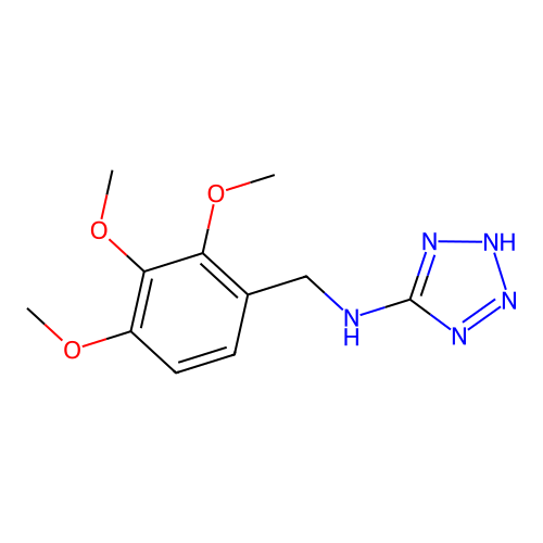 N-(2,3,4-trimethoxybenzyl)-1H-tetrazol-5-amine structure