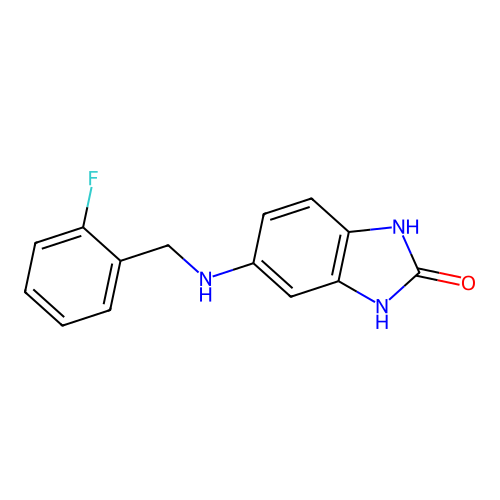 5-{[(2-fluorophenyl)methyl]amino}-2,3-dihydro-1H-1,3-benzodiazol-2-one structure