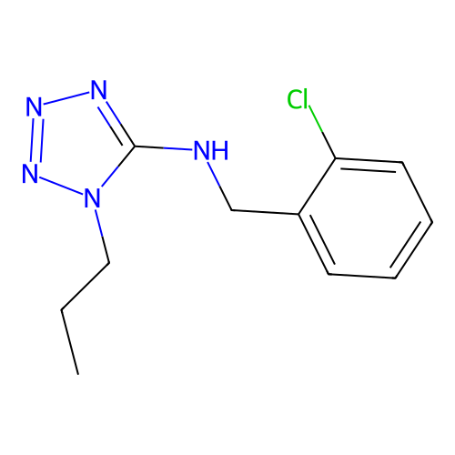 N-(2-chlorobenzyl)-1-propyl-1H-tetrazol-5-amine structure