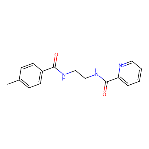N-[2-[(4-methylbenzoyl)amino]ethyl]pyridine-2-carboxamide structure