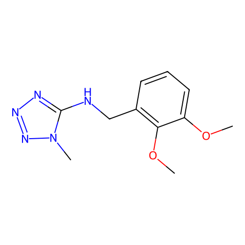 N-(2,3-dimethoxybenzyl)-1-methyl-1H-tetrazol-5-amine structure
