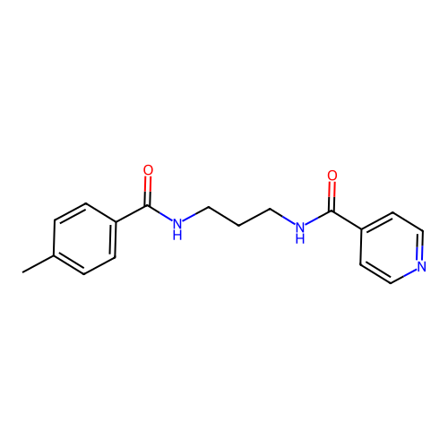 N-{3-[(4-methylbenzoyl)amino]propyl}isonicotinamide structure