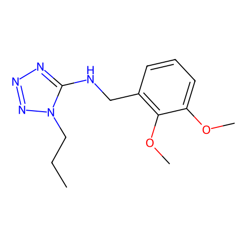 N-[(2,3-dimethoxyphenyl)methyl]-1-propyltetrazol-5-amine structure