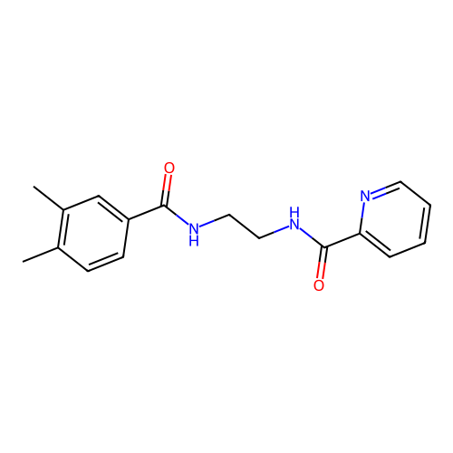 N-{2-[(3,4-dimethylbenzoyl)amino]ethyl}-2-pyridinecarboxamide structure