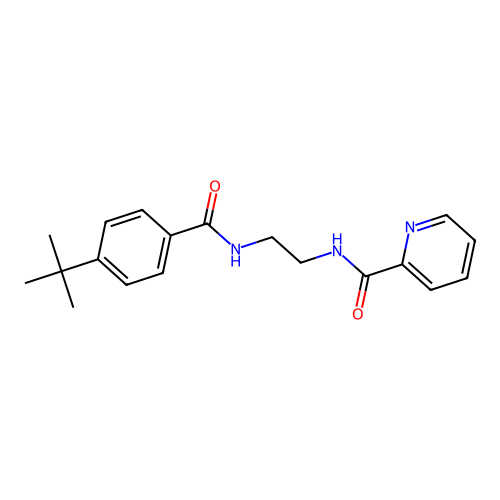 N-[2-[(4-tert-butylbenzoyl)amino]ethyl]pyridine-2-carboxamide structure