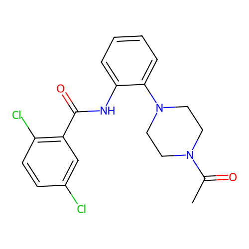 N-[2-(4-acetylpiperazin-1-yl)phenyl]-2,5-dichlorobenzamide structure