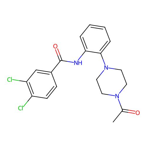 N-[2-(4-acetylpiperazin-1-yl)phenyl]-3,4-dichlorobenzamide structure
