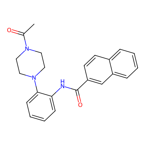 N-[2-(4-acetylpiperazin-1-yl)phenyl]naphthalene-2-carboxamide structure