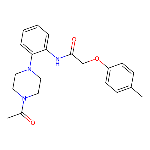N-[2-(4-acetylpiperazin-1-yl)phenyl]-2-(4-methylphenoxy)acetamide structure