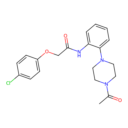 N-[2-(4-acetylpiperazin-1-yl)phenyl]-2-(4-chlorophenoxy)acetamide structure