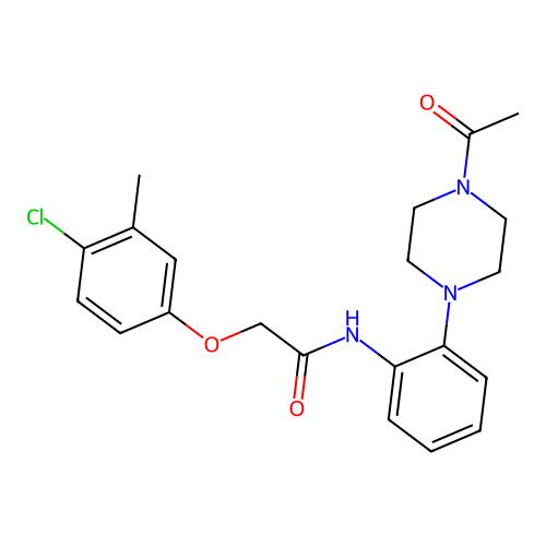 N-[2-(4-acetylpiperazin-1-yl)phenyl]-2-(4-chloro-3-methylphenoxy)acetamide structure
