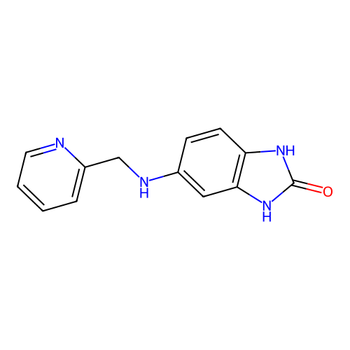 5-[(pyridin-2-ylmethyl)amino]-1,3-dihydro-2H-benzimidazol-2-one structure