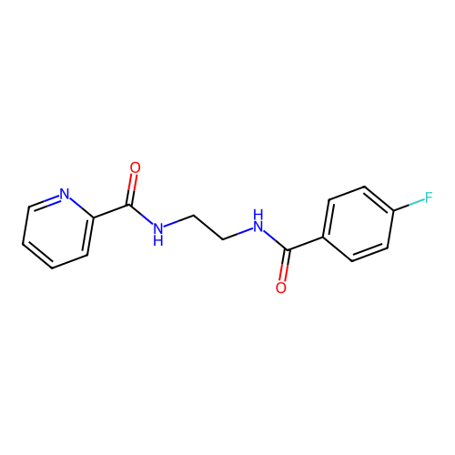 N-[2-[(4-fluorobenzoyl)amino]ethyl]pyridine-2-carboxamide structure