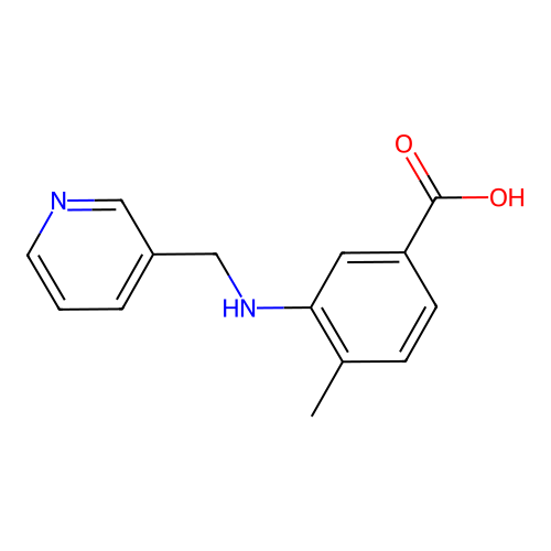 4-Methyl-3-(pyridin-3-ylmethylamino)benzoic acid structure