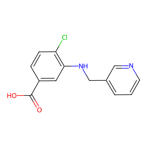 4-Chloro-3-[(pyridin-3-ylmethyl)-amino]-benzoic acid structure