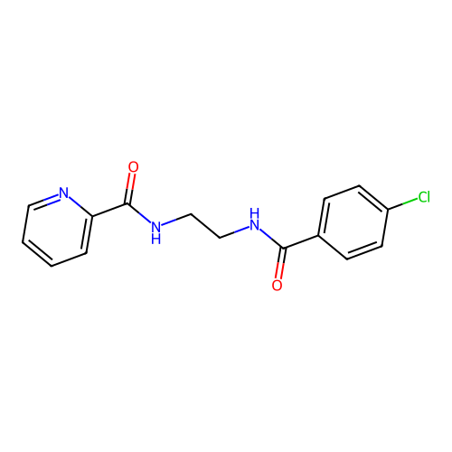 N-[2-[(4-chlorobenzoyl)amino]ethyl]pyridine-2-carboxamide structure