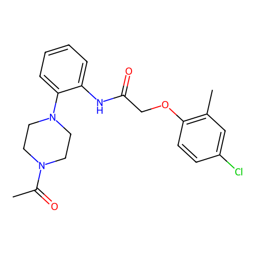 N-[2-(4-acetylpiperazin-1-yl)phenyl]-2-(4-chloro-2-methylphenoxy)acetamide structure