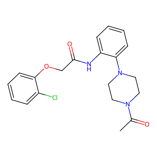 N-[2-(4-acetylpiperazin-1-yl)phenyl]-2-(2-chlorophenoxy)acetamide structure