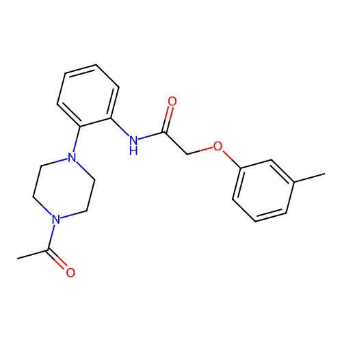 N-[2-(4-acetylpiperazin-1-yl)phenyl]-2-(3-methylphenoxy)acetamide structure