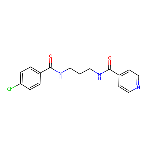 N-{3-[(4-chlorobenzoyl)amino]propyl}isonicotinamide structure