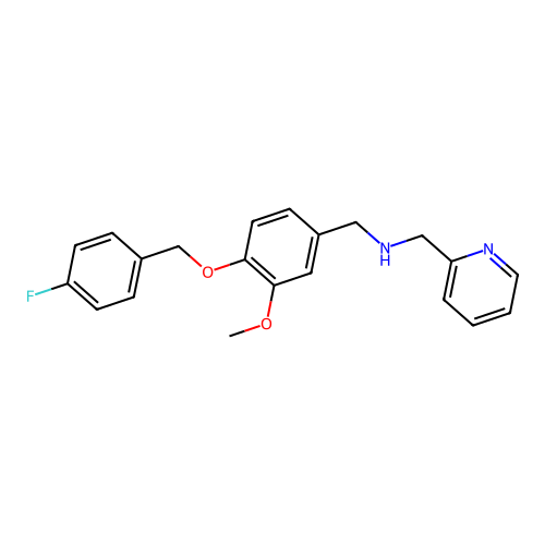 [4-(4-Fluoro-benzyloxy)-3-methoxy-benzyl]-pyridin-2-ylmethyl-amine structure