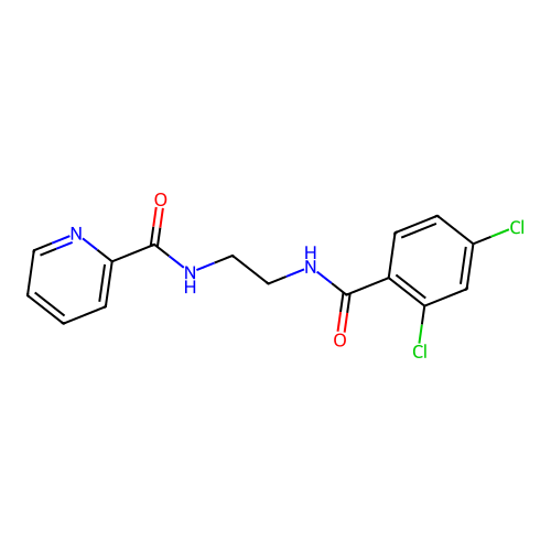 N-[2-[(2,4-dichlorobenzoyl)amino]ethyl]pyridine-2-carboxamide structure