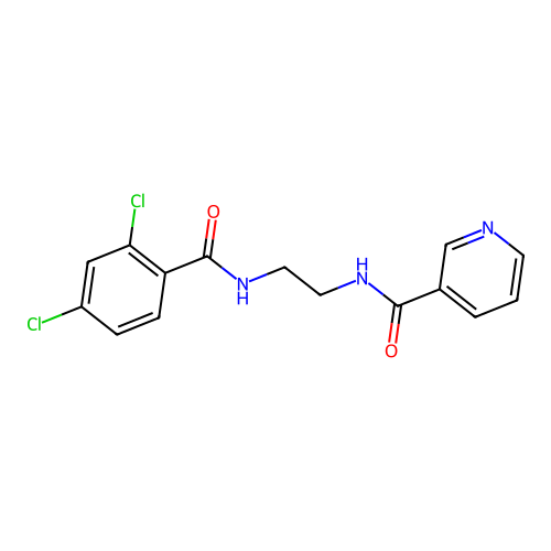 N-{2-[(2,4-dichlorobenzoyl)amino]ethyl}nicotinamide structure