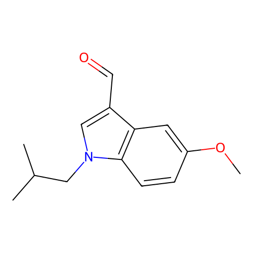 1-Isobutyl-5-methoxy-1H-indole-3-carbaldehyde structure