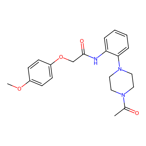 N-[2-(4-Acetyl-1-piperazinyl)phenyl]-2-(4-methoxyphenoxy)acetamide structure