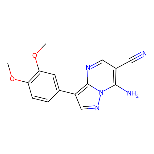 7-Amino-3-(3,4-dimethoxyphenyl)pyrazolo[1,5-a]pyrimidine-6-carbonitrile structure