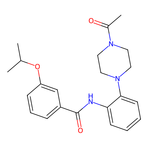 N-[2-(4-acetylpiperazin-1-yl)phenyl]-3-propan-2-yloxybenzamide structure