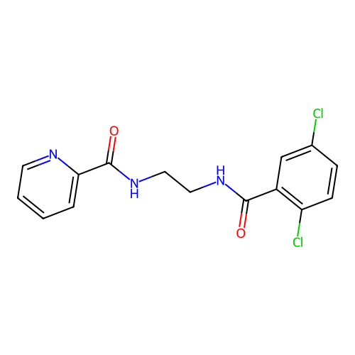 N-[2-[(2,5-dichlorobenzoyl)amino]ethyl]pyridine-2-carboxamide structure