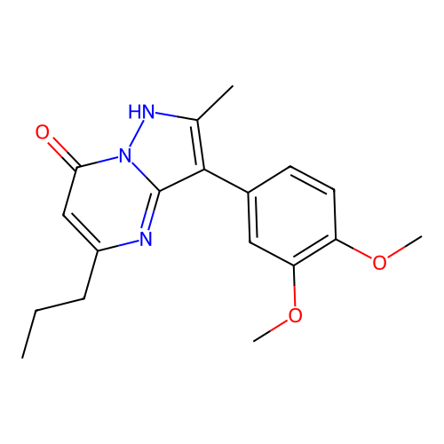 3-(3,4-dimethoxyphenyl)-2-methyl-5-propylpyrazolo[1,5-a]pyrimidin-7(4H)-one structure