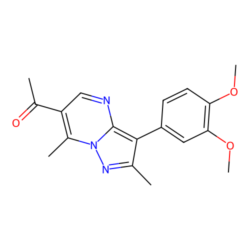1-[3-(3,4-Dimethoxyphenyl)-2,7-dimethylpyrazolo[1,5-a]pyrimidin-6-yl]ethanone structure