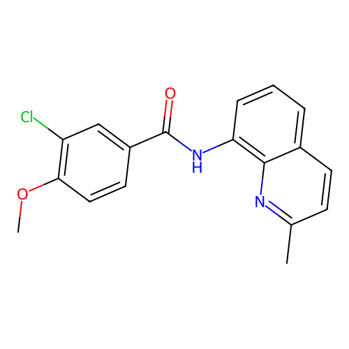 3-chloro-4-methoxy-N-(2-methylquinolin-8-yl)benzamide structure