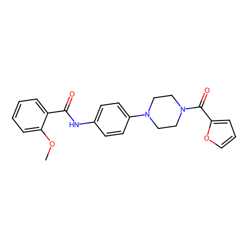 N-[4-[4-(furan-2-carbonyl)piperazin-1-yl]phenyl]-2-methoxybenzamide structure