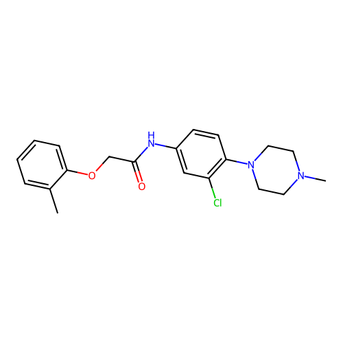 N-[3-chloro-4-(4-methylpiperazin-1-yl)phenyl]-2-(2-methylphenoxy)acetamide structure